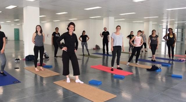 Yoga & Pilates at 10 Fleet Place, City of London (photo taken pre-Covid)